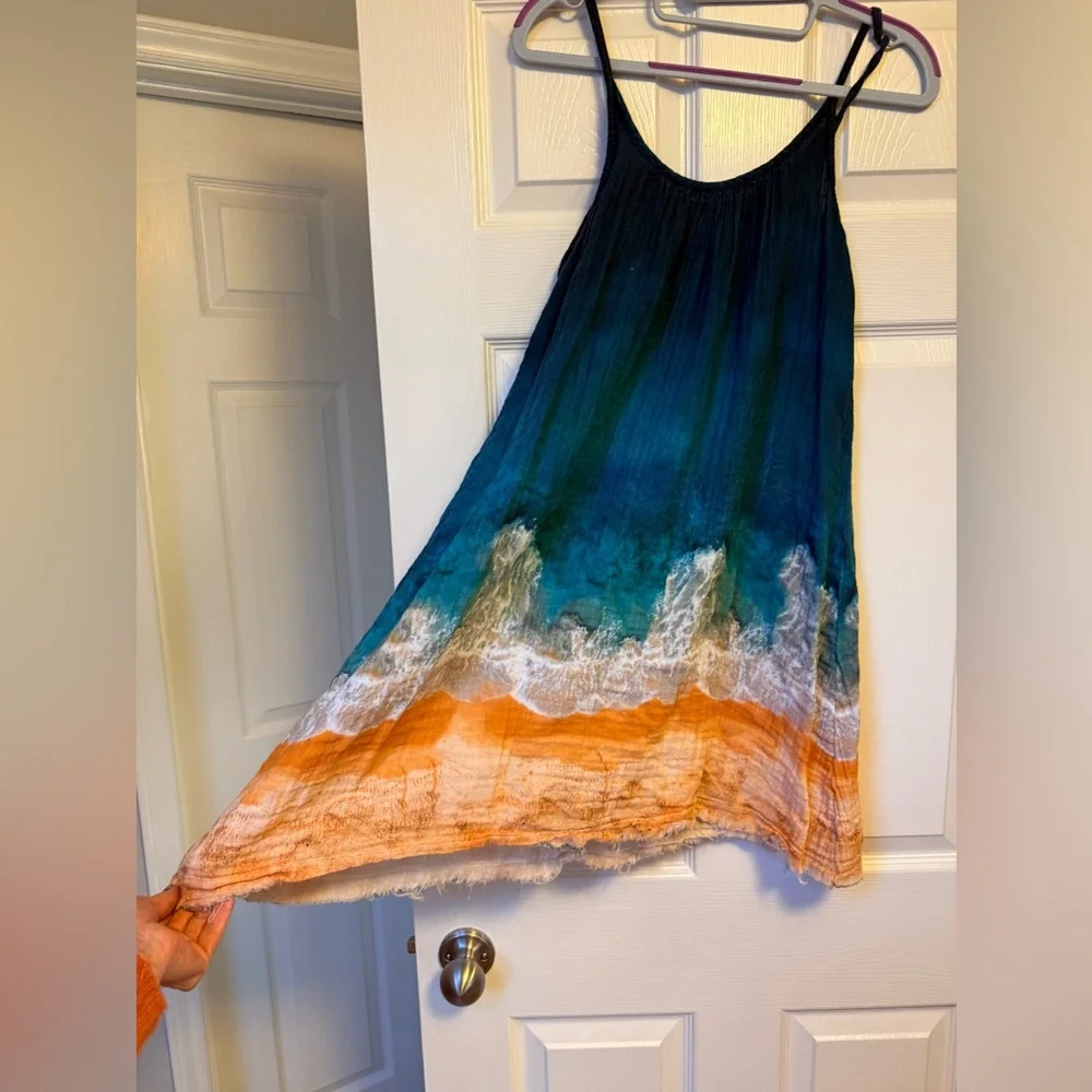 Natural Life Ocean Vibes-Teal and Navy sundress - XS/S - Picture 5 of 8